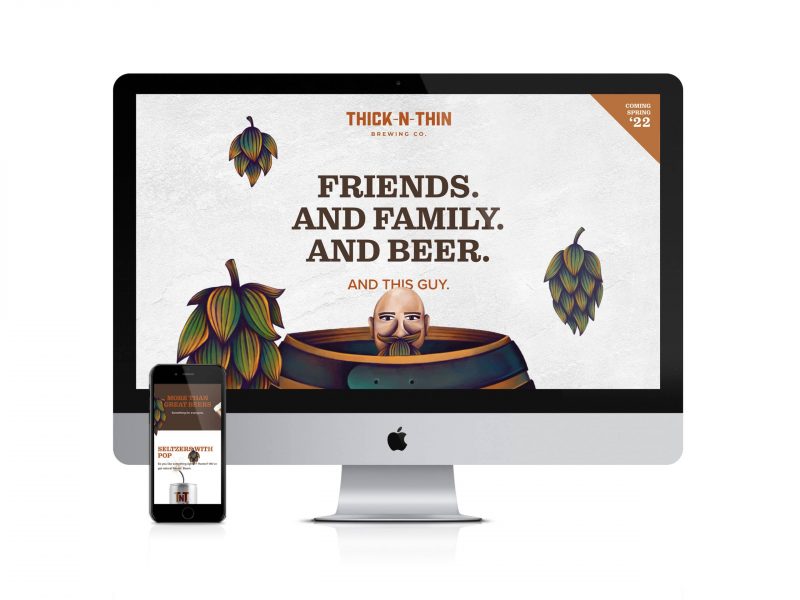 Maryland Web Design example for Thick and Thin Brewery