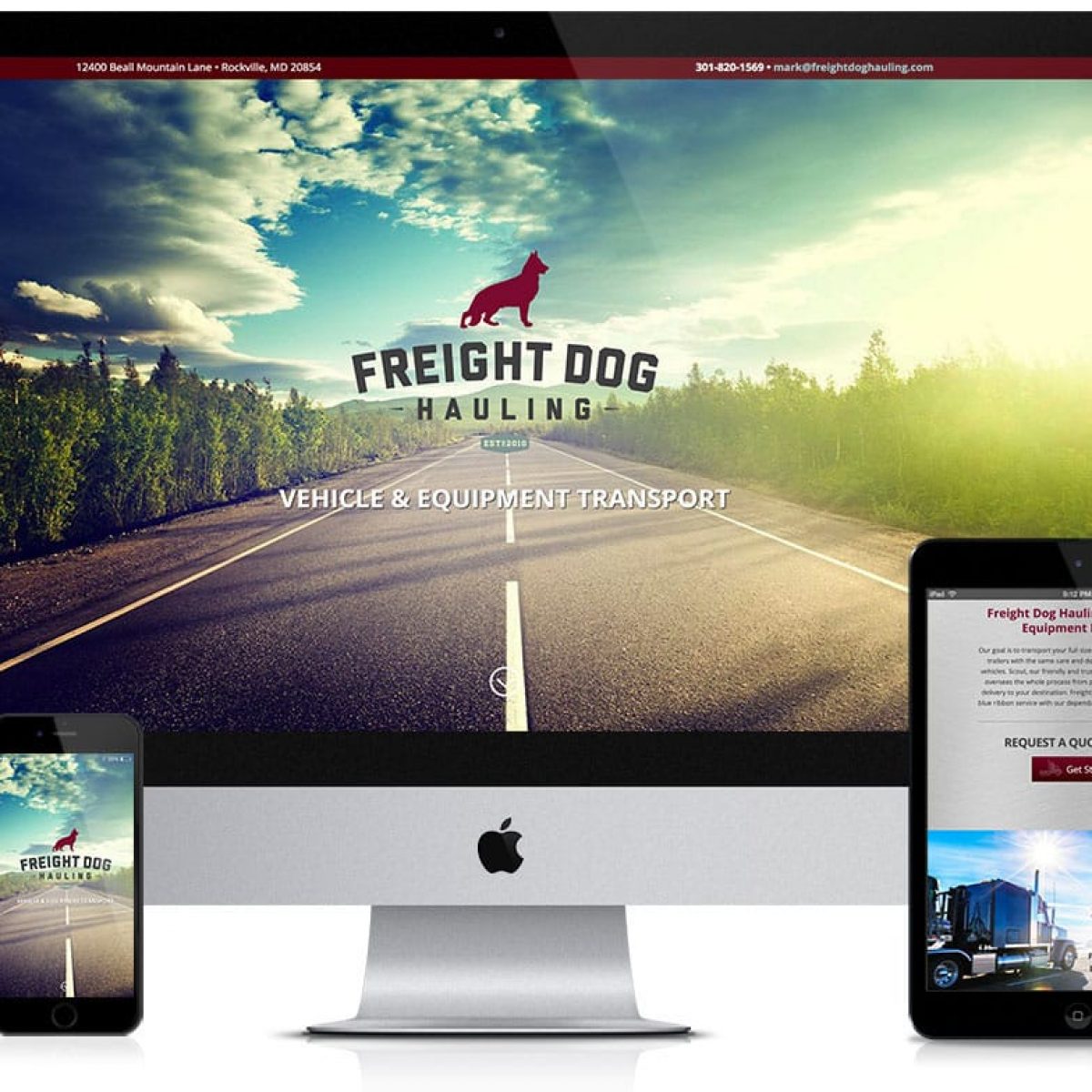 Freight Dog Hauling Web Design