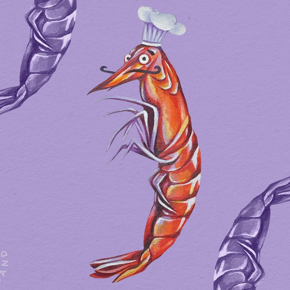 Custom Illustration Trout Seafood